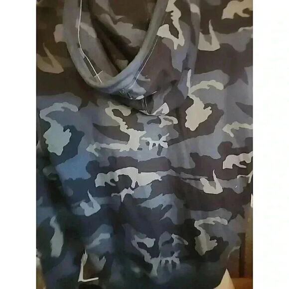 Retreat LA Hoodie Mens Small Varsity Blue Camo100% Cotton MSRPS $60 CR2 NWT Mint - Picture 4 of 5